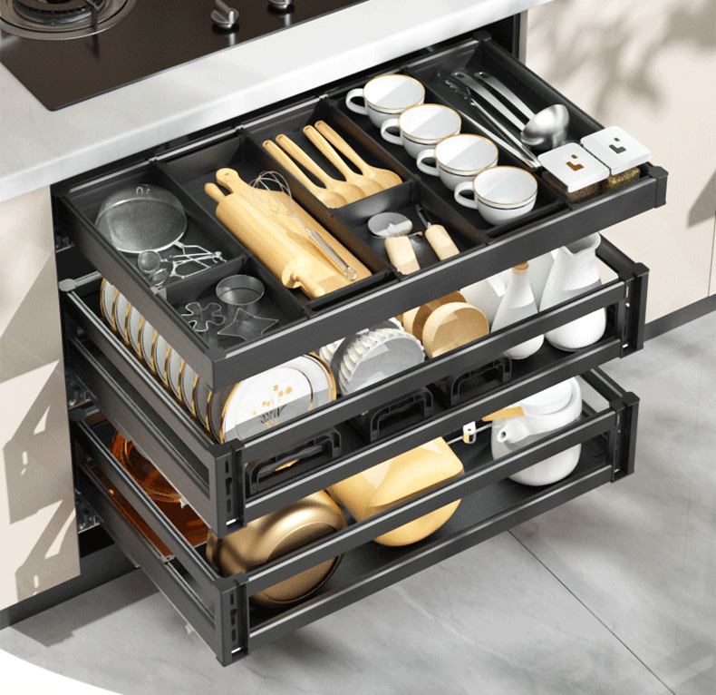 Stainless Steel နှင့် Aluminum Multilayer Baskets များသည် Kitchen Cabinets များတွင် တပ်ဆင်ရန် ထိုက်တန်ပါသလား။