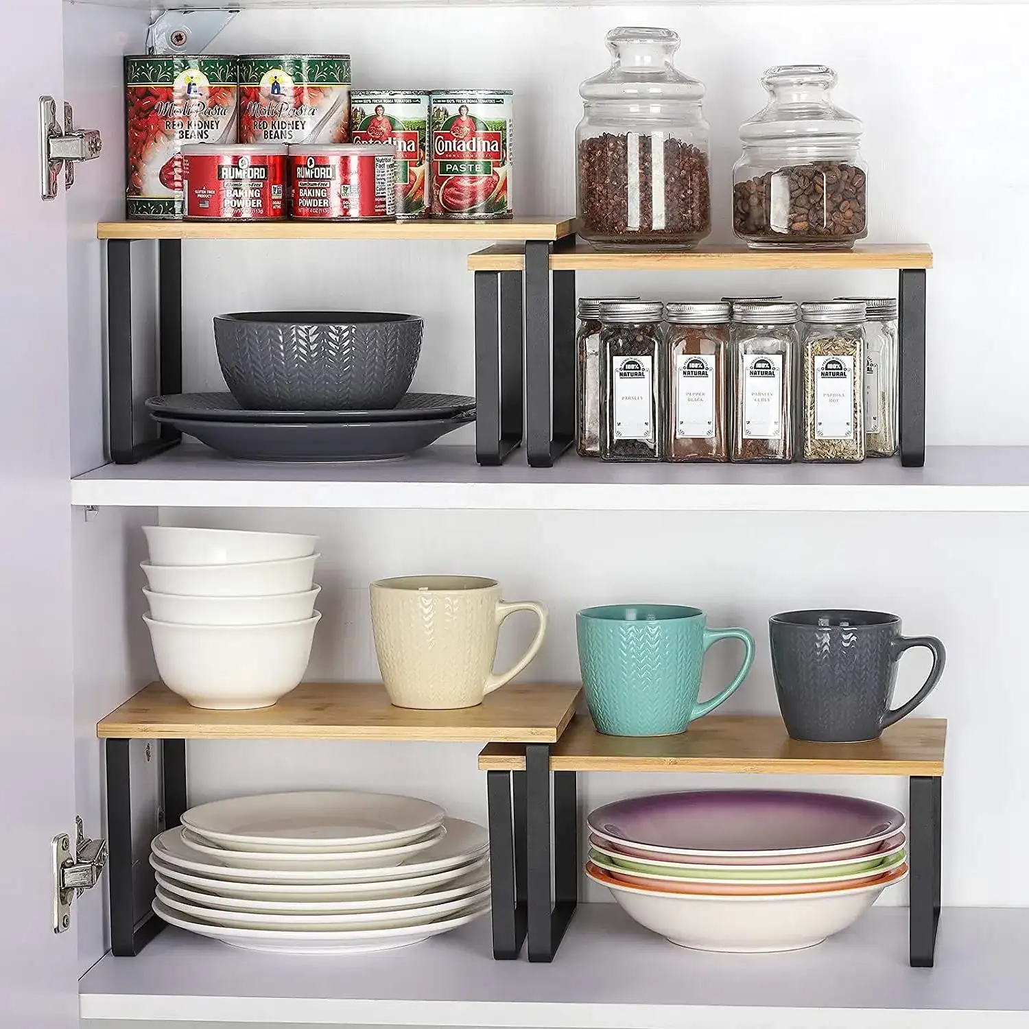 Stackable Kitchen Cabinet Shelf Organizer Stackable Kitchen Cabinet Shelf Organizer